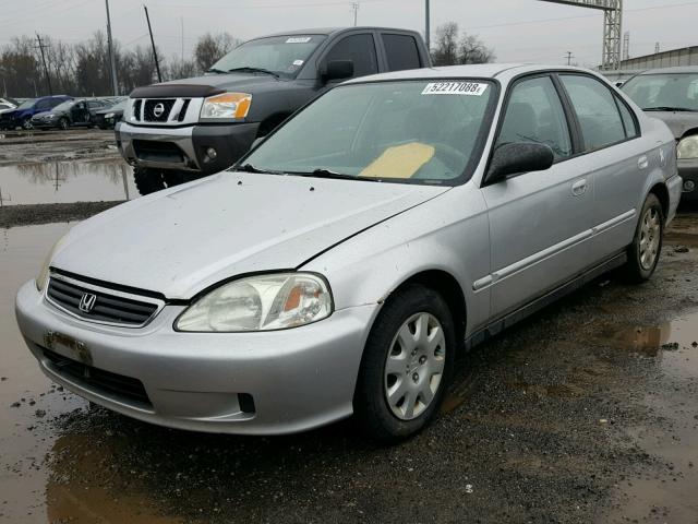 2HGEJ6610YH599058 - 2000 HONDA CIVIC BASE SILVER photo 2
