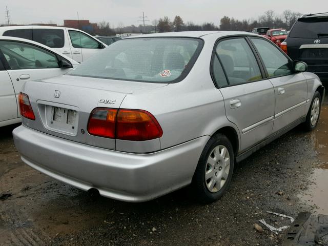 2HGEJ6610YH599058 - 2000 HONDA CIVIC BASE SILVER photo 4