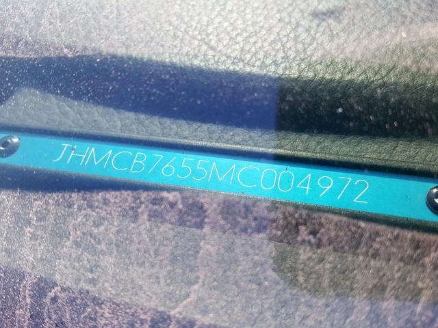 JHMCB7655MC004972 - 1991 HONDA ACCORD LX BLUE photo 10
