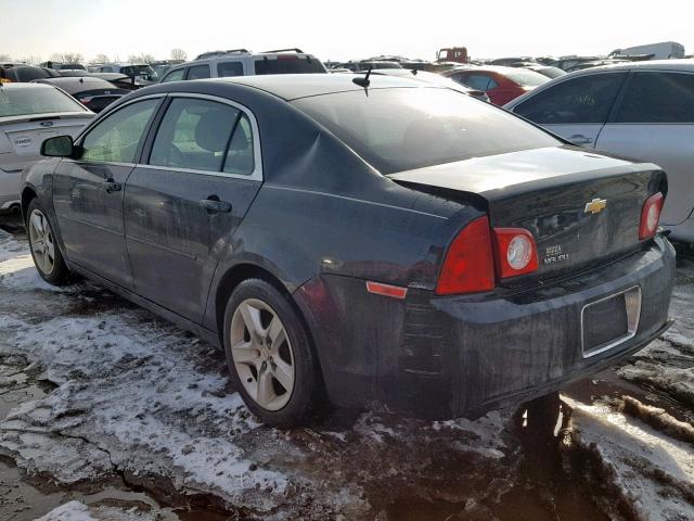 1G1ZB5EB8AF272523 - 2010 CHEVROLET MALIBU LS შავი ფოტო 3