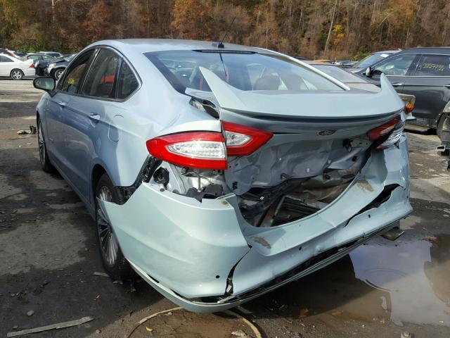 3FA6P0RU9DR367373 - 2013 FORD FUSION TIT BLUE photo 3