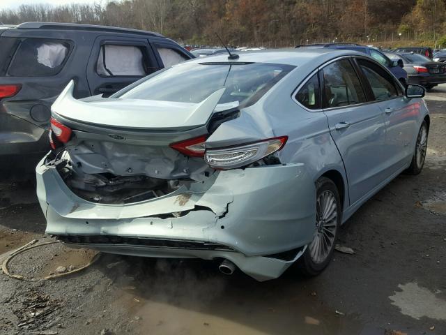 3FA6P0RU9DR367373 - 2013 FORD FUSION TIT BLUE photo 4