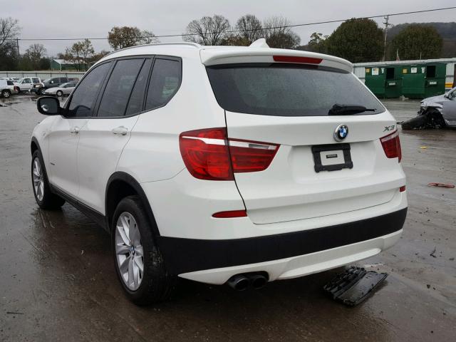 5UXWX9C5XD0A30308 - 2013 BMW X3 XDRIVE2 WHITE photo 3