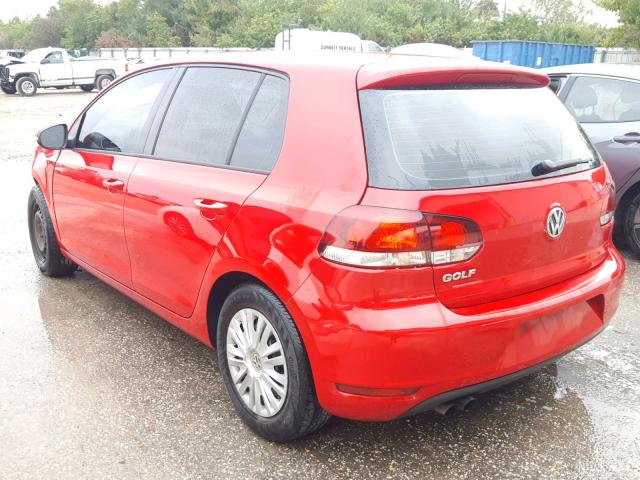 WVWDB7AJ7DW121963 - 2013 VOLKSWAGEN GOLF 红色 照片 3