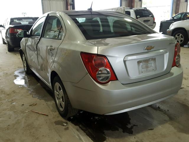 1G1JA5SHXE4235578 - 2014 CHEVROLET SONIC LS 银色 照片 3