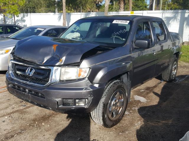 2HJYK16219H501561 - 2009 HONDA RIDGELINE GRAY photo 2