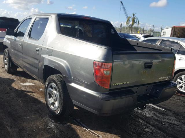 2HJYK16219H501561 - 2009 HONDA RIDGELINE GRAY photo 3