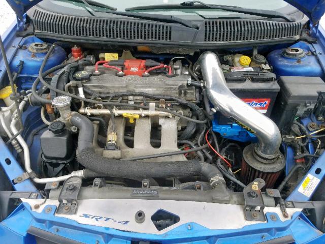 1B3ES66S94D592994 - 2004 DODGE NEON SRT-4 BLUE photo 7