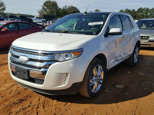 2FMDK4KC0CBA95720 - 2012 FORD EDGE LIMIT WHITE photo 2