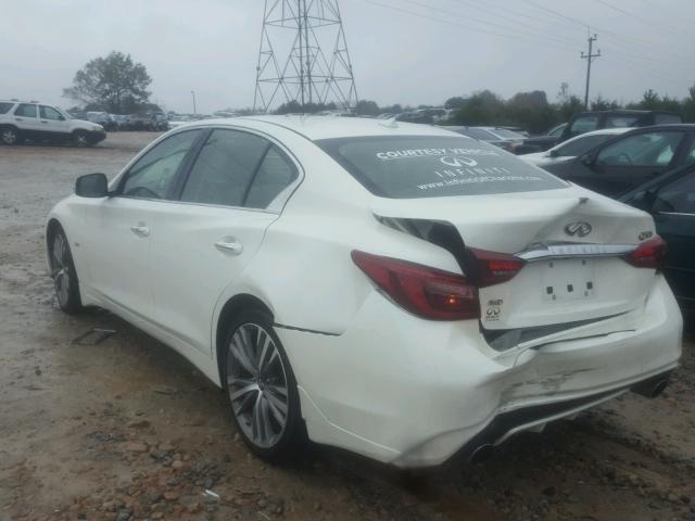 JN1EV7AR0JM439208 - 2018 INFINITI Q50 LUXE WHITE photo 3