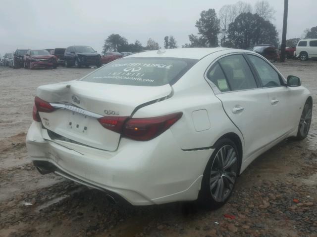 JN1EV7AR0JM439208 - 2018 INFINITI Q50 LUXE WHITE photo 4