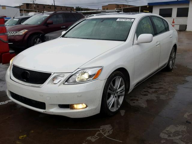 JTHBC96S375004911 - 2007 LEXUS GS 450H WHITE photo 2