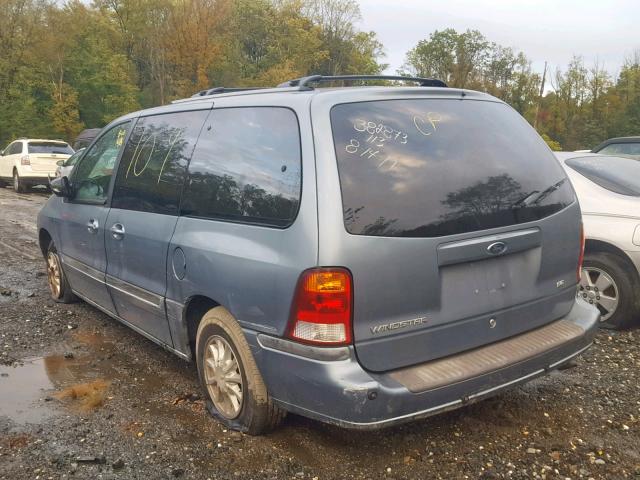 2FMZA5246YBC52388 - 2000 FORD WINDSTAR S BLUE photo 3