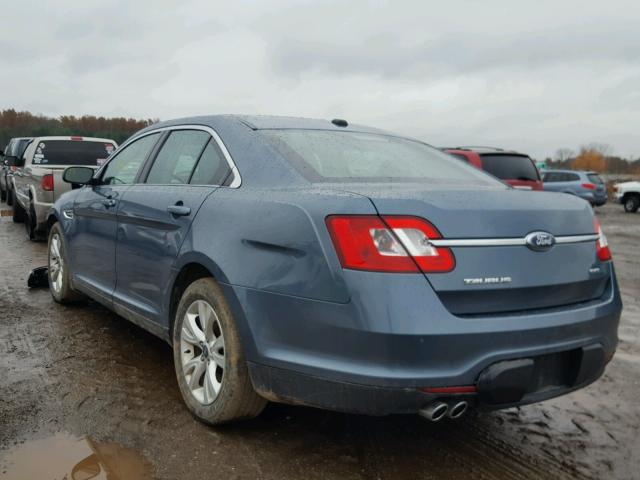 1FAHP2EW4AG143667 - 2010 FORD TAURUS SEL BLUE photo 3