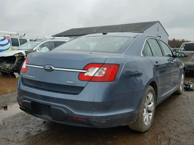 1FAHP2EW4AG143667 - 2010 FORD TAURUS SEL BLUE photo 4