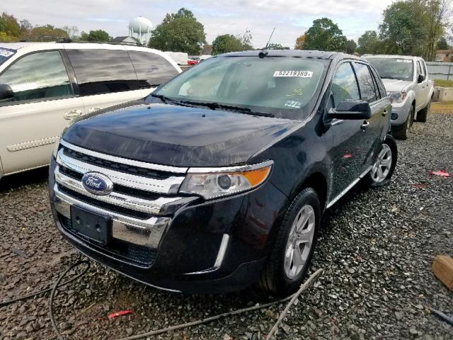 2FMDK4JC6EBB06059 - 2014 FORD EDGE SEL BLACK photo 2