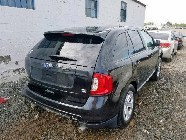 2FMDK4JC6EBB06059 - 2014 FORD EDGE SEL BLACK photo 4