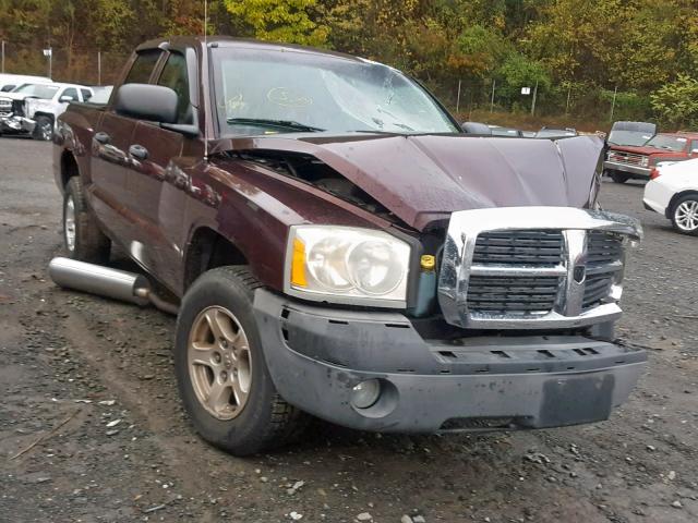 1D7HW48K05S182184 - 2005 DODGE DAKOTA QUA MAROON photo 1