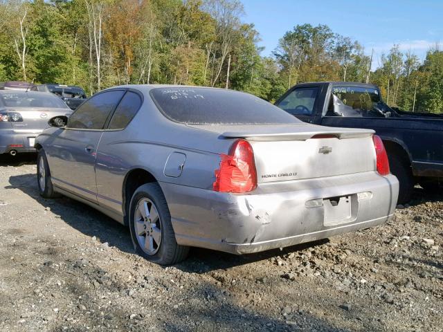 2G1WM15K869184092 - 2006 CHEVROLET MONTE CARL ვერცხლისფერი ფოტო 3