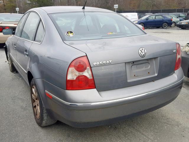 WVWPH63B41P268663 - 2001 VOLKSWAGEN PASSAT GLS GRAY photo 3