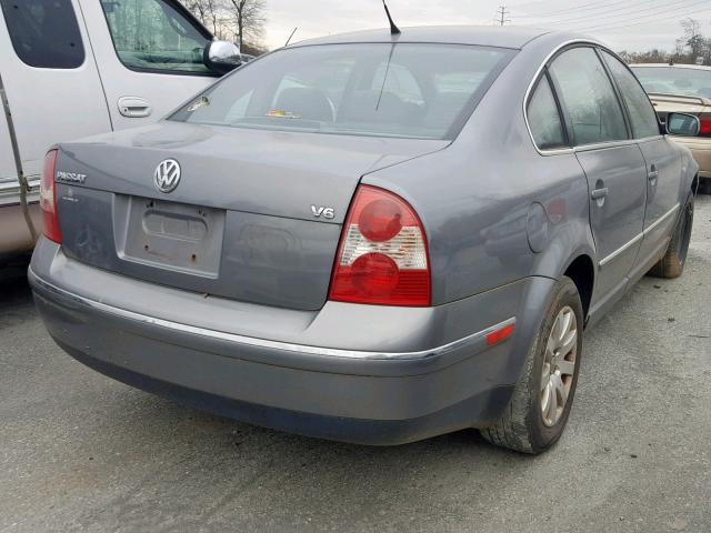 WVWPH63B41P268663 - 2001 VOLKSWAGEN PASSAT GLS GRAY photo 4