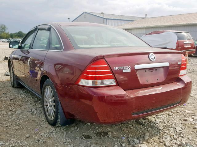 1MEHM43175G620697 - 2005 MERCURY MONTEGO PR MAROON photo 3