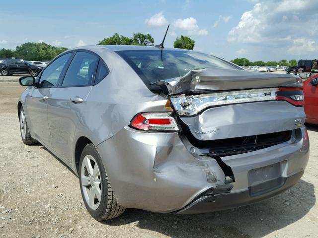 1C3CDFBA0GD604956 - 2016 DODGE DART SXT SILVER photo 3