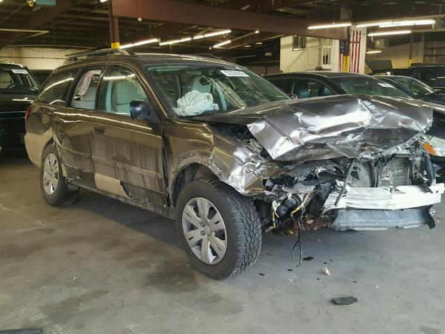 4S4BP60CX87303562 - 2008 SUBARU OUTBACK GRAY photo 1