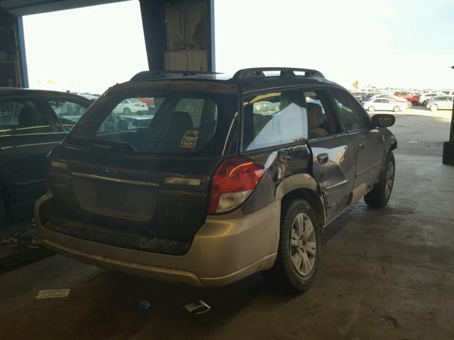 4S4BP60CX87303562 - 2008 SUBARU OUTBACK GRAY photo 4