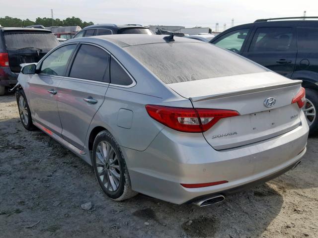 5NPE34AF8FH053760 - 2015 HYUNDAI SONATA SPO SILVER photo 3