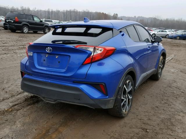 NMTKHMBXXJR020322 - 2018 TOYOTA C-HR XLE BLUE photo 4