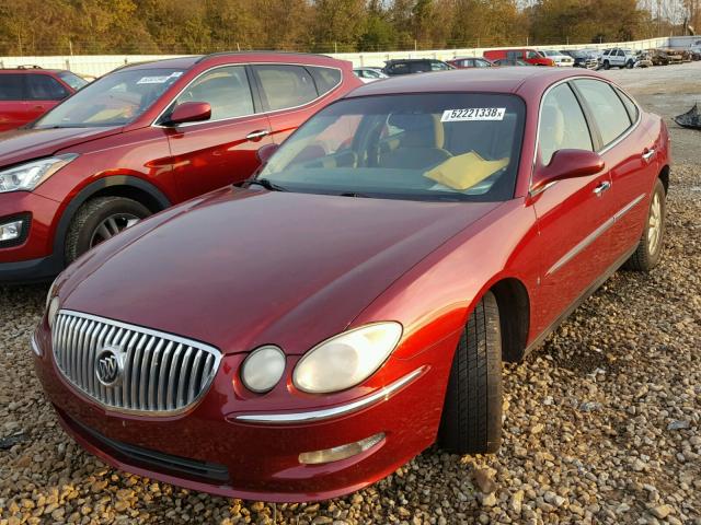 2G4WC582091110211 - 2009 BUICK LACROSSE C RED photo 2