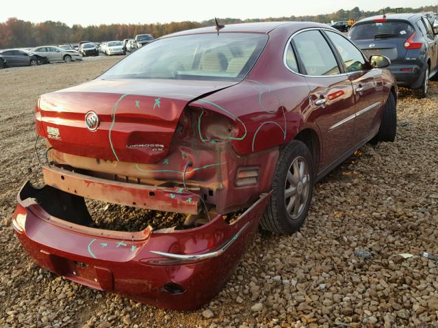 2G4WC582091110211 - 2009 BUICK LACROSSE C RED photo 4