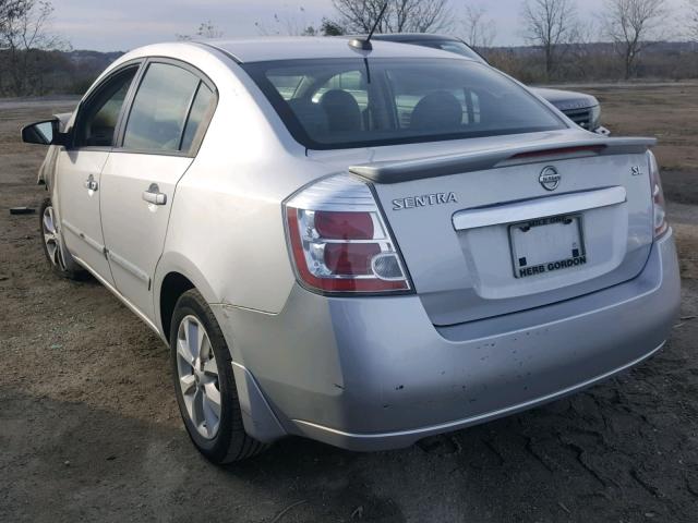 3N1AB6AP5BL732307 - 2011 NISSAN SENTRA 2.0 SILVER photo 3