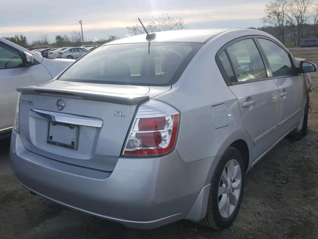 3N1AB6AP5BL732307 - 2011 NISSAN SENTRA 2.0 SILVER photo 4