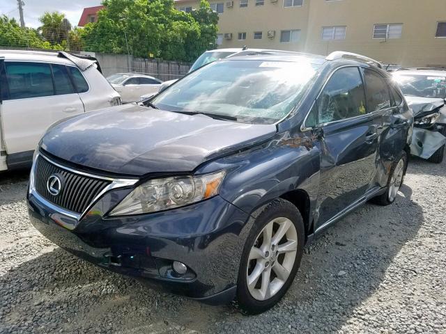 2T2ZK1BA5BC059823 - 2011 LEXUS RX 350 GRAY photo 2