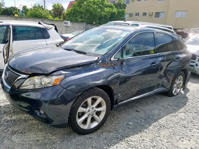 2T2ZK1BA5BC059823 - 2011 LEXUS RX 350 GRAY photo 9