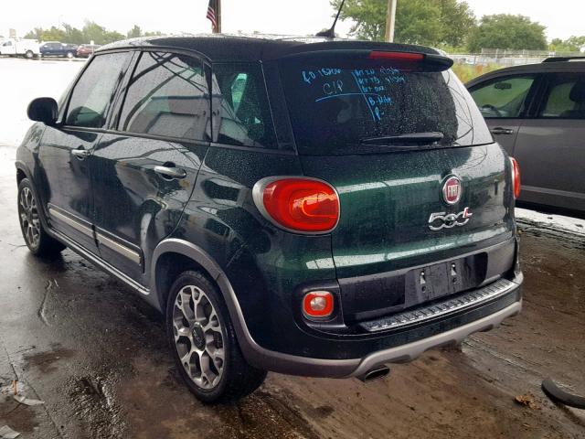 ZFBCFADH7EZ020821 - 2014 FIAT 500L TREKK GREEN photo 3