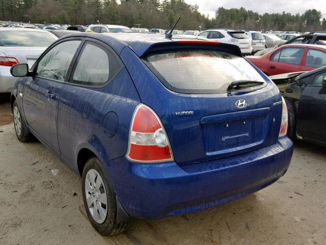 KMHCM3AC0AU168111 - 2010 HYUNDAI ACCENT BLU BLUE photo 3