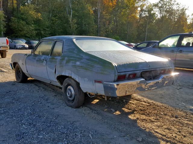 1X27D3W180601 - 1973 CHEVROLET NOVA GREEN photo 3