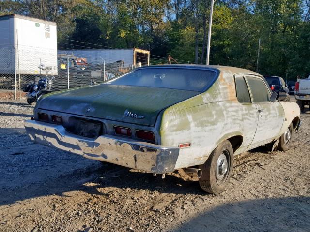 1X27D3W180601 - 1973 CHEVROLET NOVA GREEN photo 4