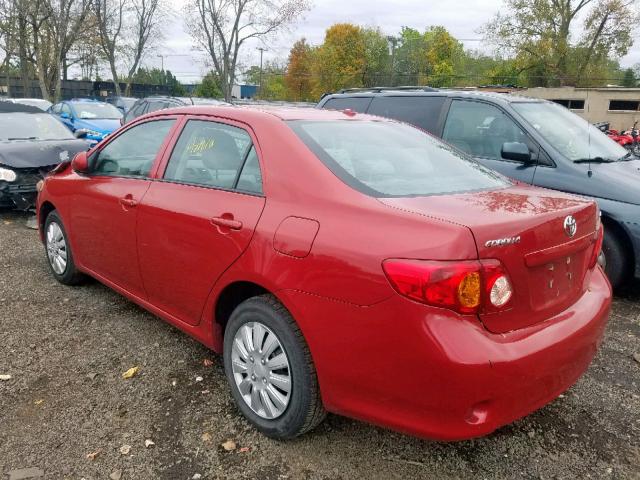 2T1BU4EE1AC526170 - 2010 TOYOTA COROLLA S RED photo 3