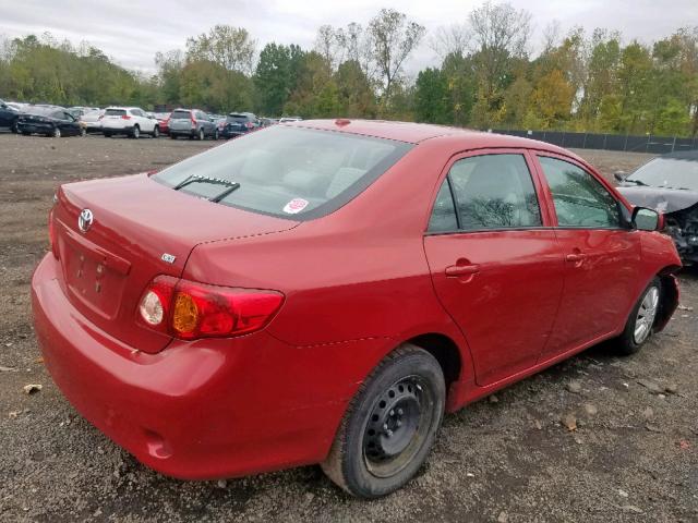 2T1BU4EE1AC526170 - 2010 TOYOTA COROLLA S RED photo 4