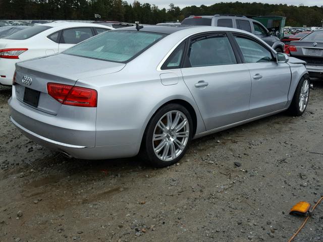 WAURGAFD3EN008930 - 2014 AUDI A8 L QUATT SILVER photo 4