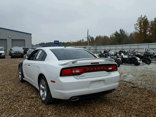 2C3CDXHG7EH164767 - 2014 DODGE CHARGER SX WHITE photo 3