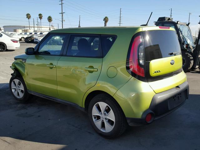 KNDJN2A29E7736192 - 2014 KIA SOUL GREEN photo 3