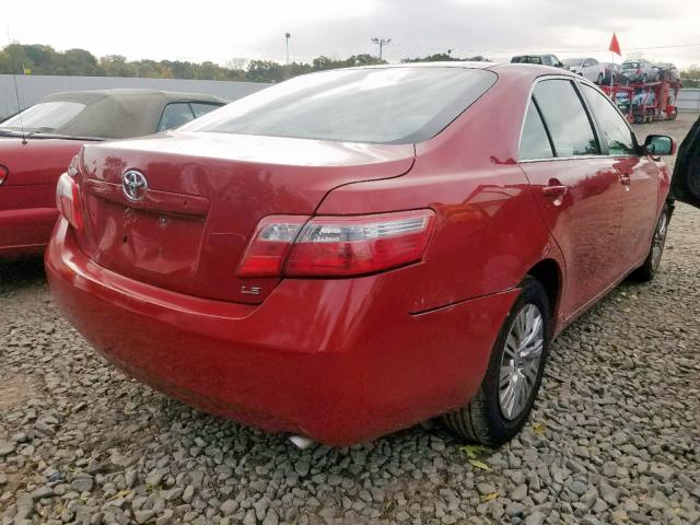 4T1BE46K79U325420 - 2009 TOYOTA CAMRY BASE RED photo 4