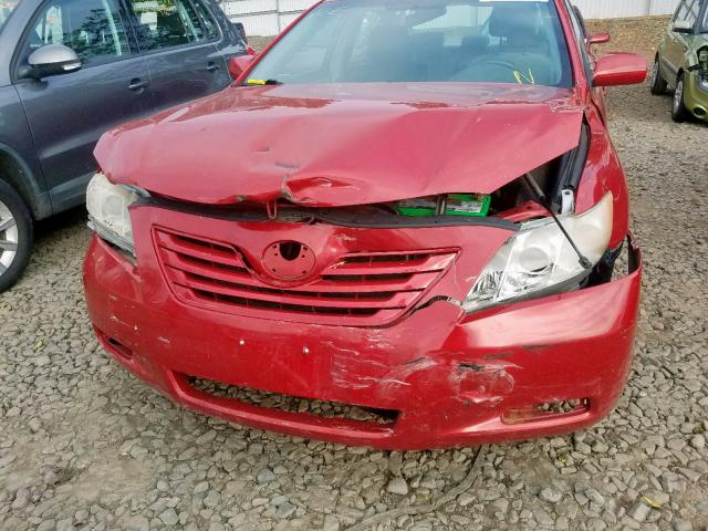 4T1BE46K79U325420 - 2009 TOYOTA CAMRY BASE RED photo 9