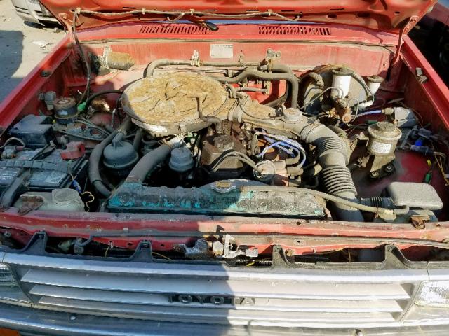 JT4RN50R9J5136071 - 1988 TOYOTA PICKUP 1/2 RED photo 7