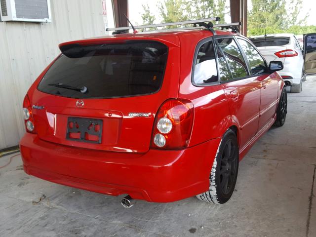 JM1BJ245521528847 - 2002 MAZDA PROTEGE PR RED photo 4